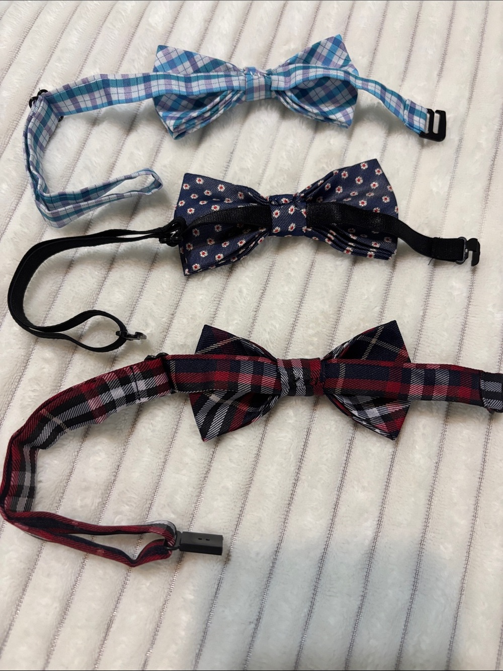 Kids Bow Tie Set - Blue, Navy & Red - Picture 2 of 2